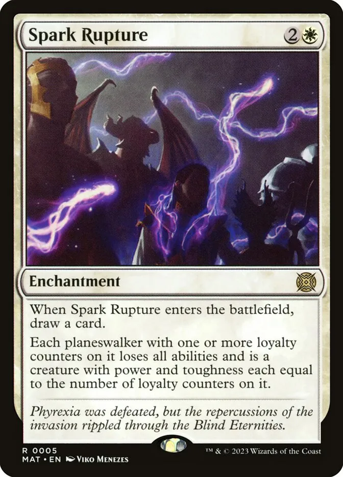 2023 March of the Machine: The Aftermath Spark Rupture rare #5 rare card image