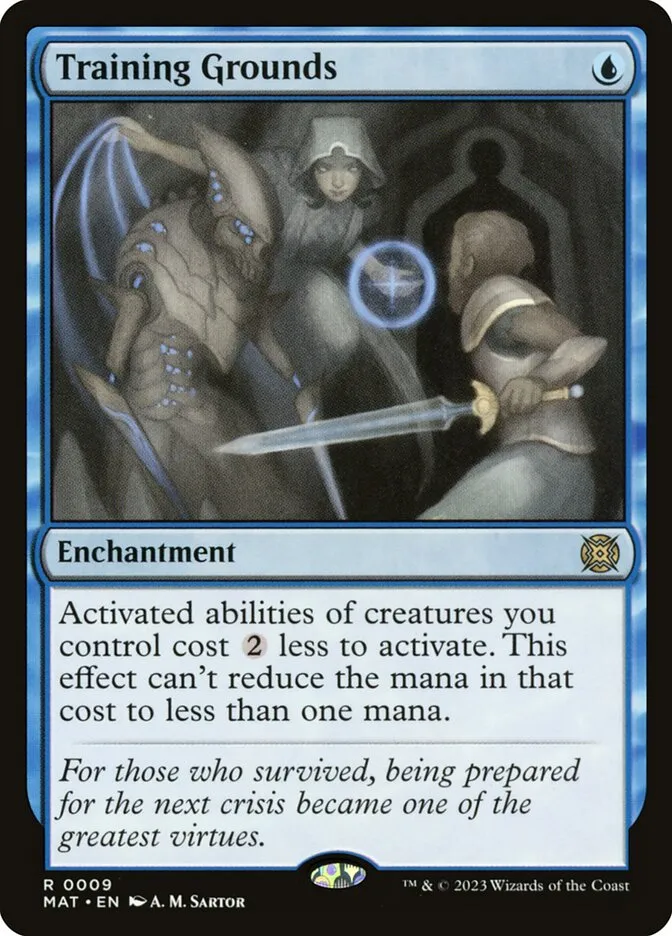 2023 March of the Machine: The Aftermath Training Grounds rare #9 rare card image