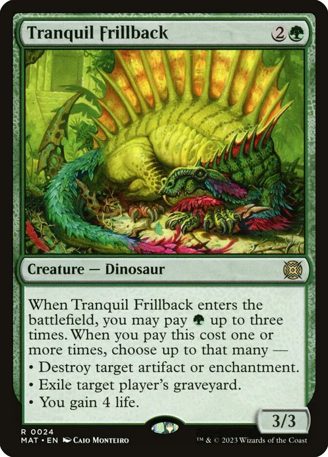 2023 March of the Machine: The Aftermath Tranquil Frillback rare #24 rare card image