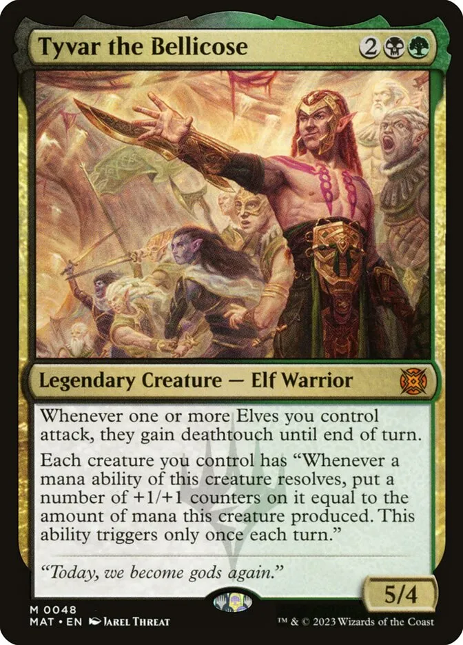 2023 March of the Machine: The Aftermath Tyvar the Bellicose #48 mythic card image
