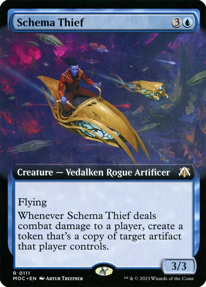 2023 March of the Machine Commander Schema Thief #111 rare card image