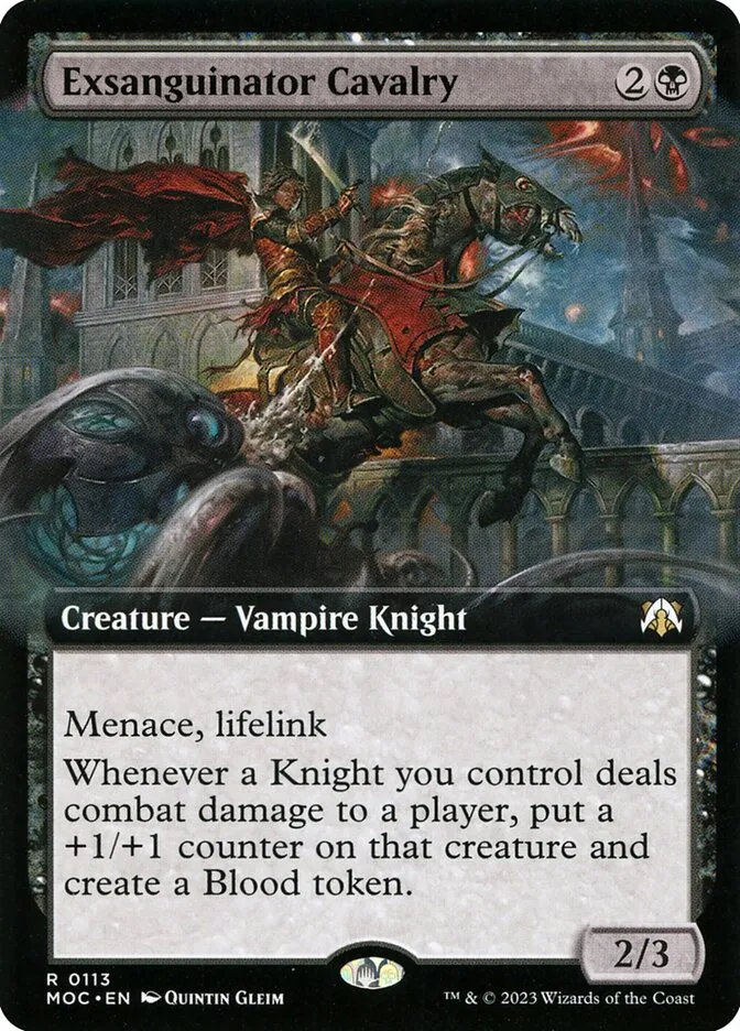 2023 March of the Machine Commander Exsanguinator Cavalry #113 rare card image