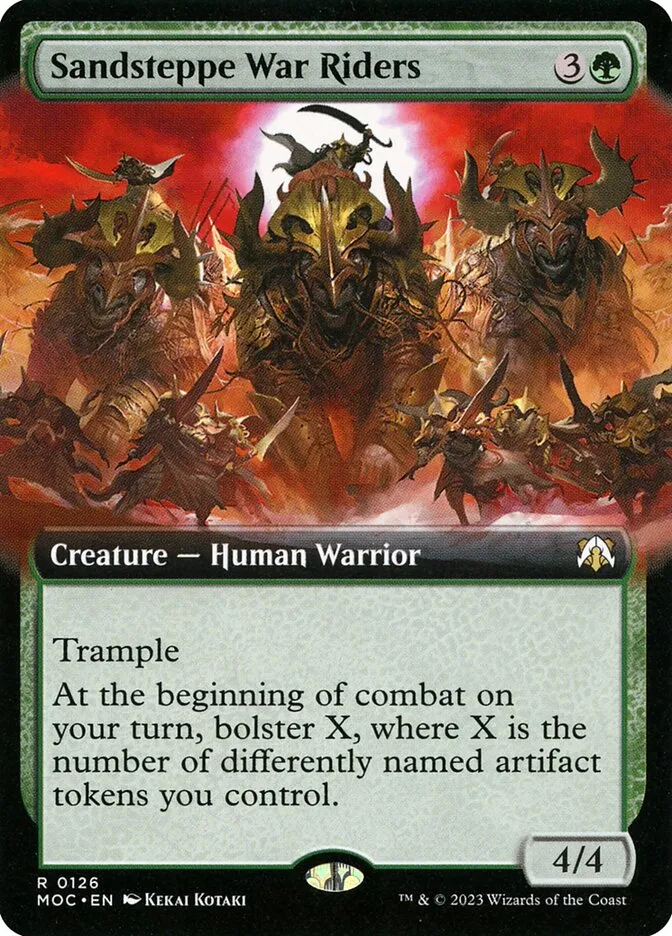 2023 March of the Machine Commander Sandsteppe War Riders #126 rare card image