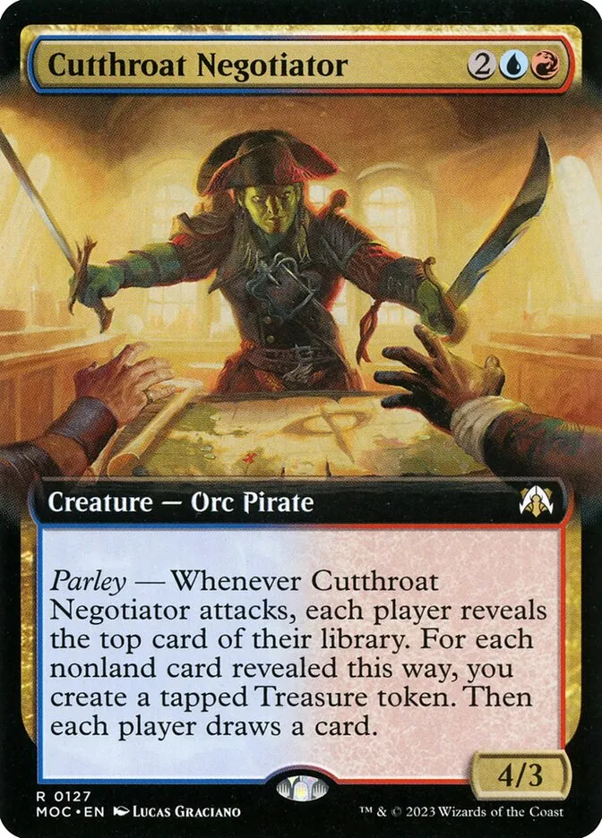 2023 March of the Machine Commander Cutthroat Negotiator #127 rare card image