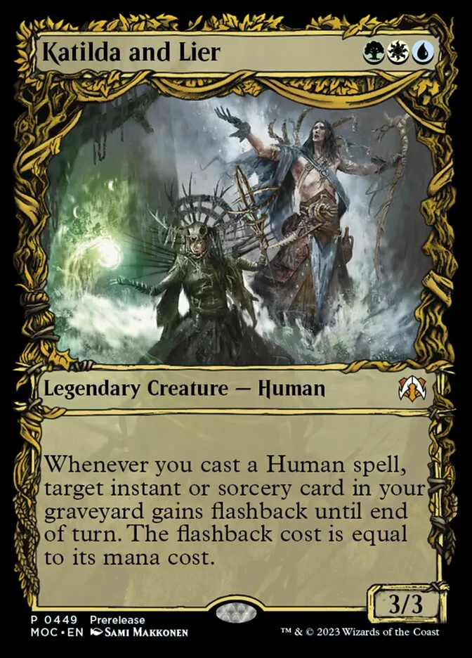 2023 March of the Machine Commander Katilda and Lier #449 mythic card image