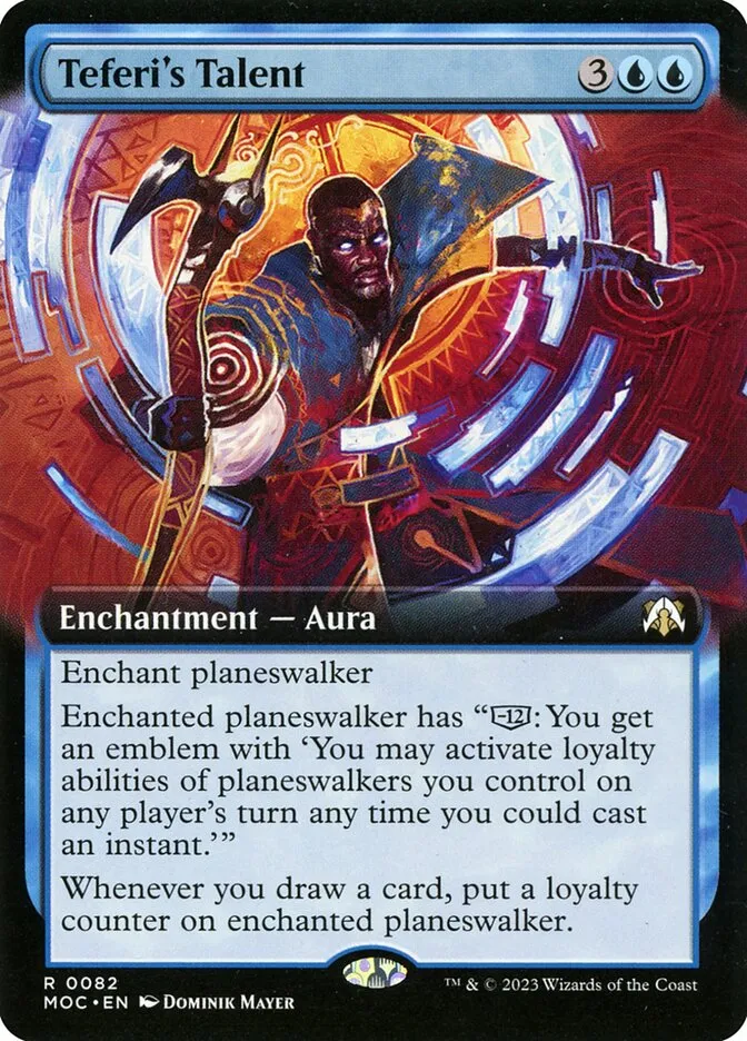 2023 March of the Machine Commander Teferi's Talent #82 rare card image