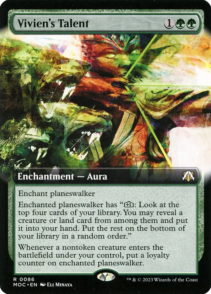 2023 March of the Machine Commander Vivien's Talent #86 rare card image