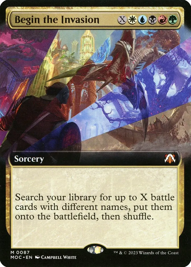 2023 March of the Machine Commander Begin the Invasion #87 mythic card image
