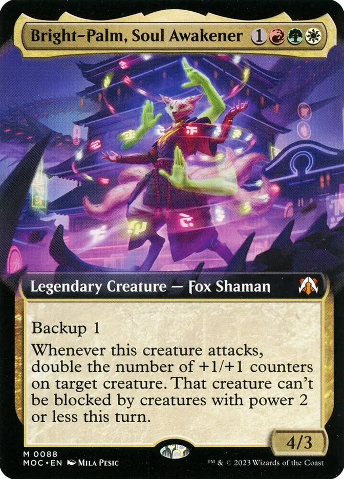 2023 March of the Machine Commander Bright-Palm, Soul Awakener #88 mythic card image