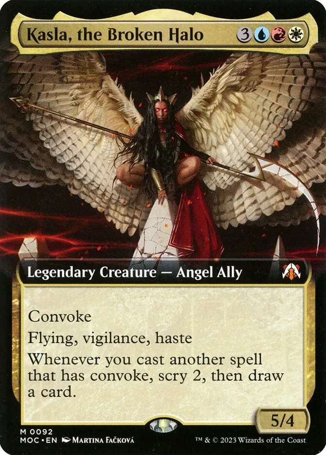 2023 March of the Machine Commander Kasla, the Broken Halo #92 mythic card image