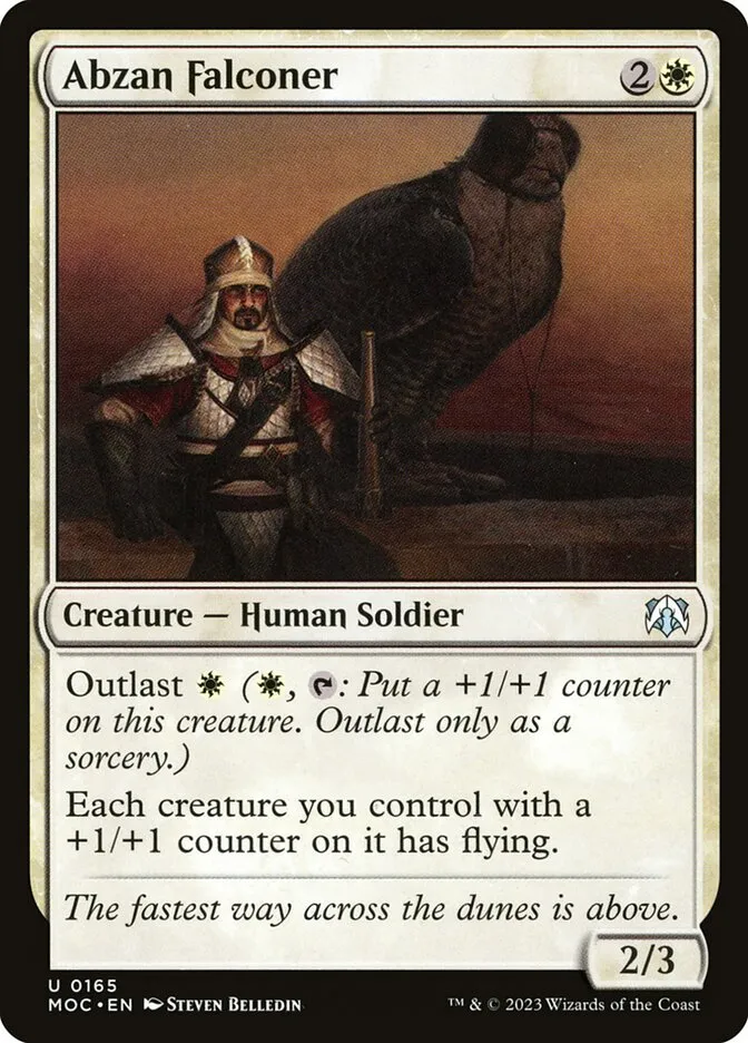 2023 March of the Machine Commander Abzan Falconer uncommon #165 uncommon card image