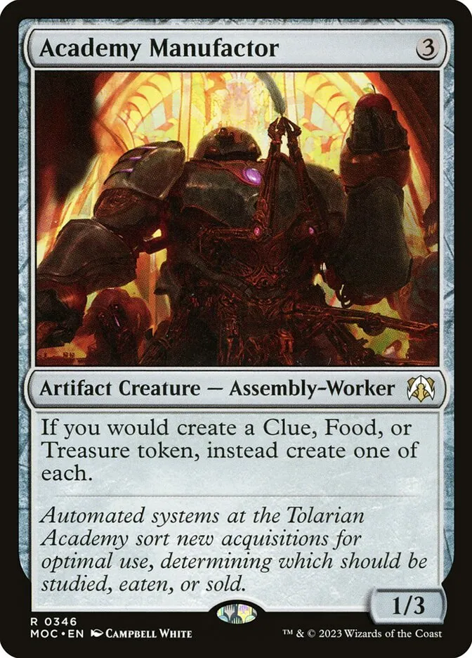 2023 March of the Machine Commander Academy Manufactor #346 rare card image