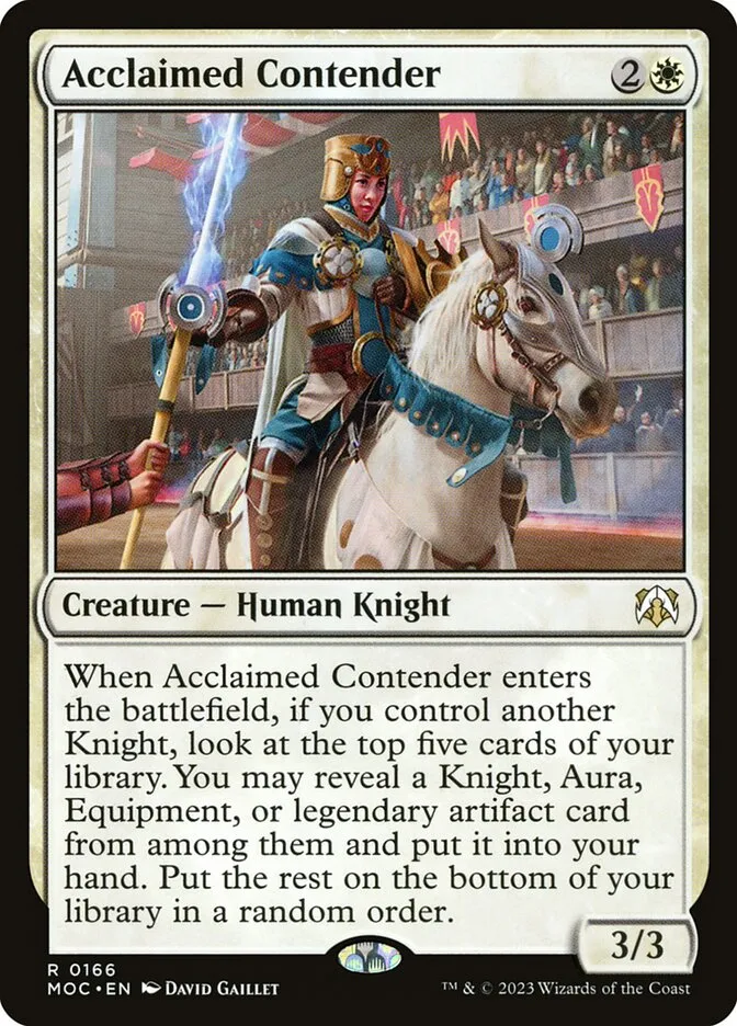 2023 March of the Machine Commander Acclaimed Contender #166 rare card image