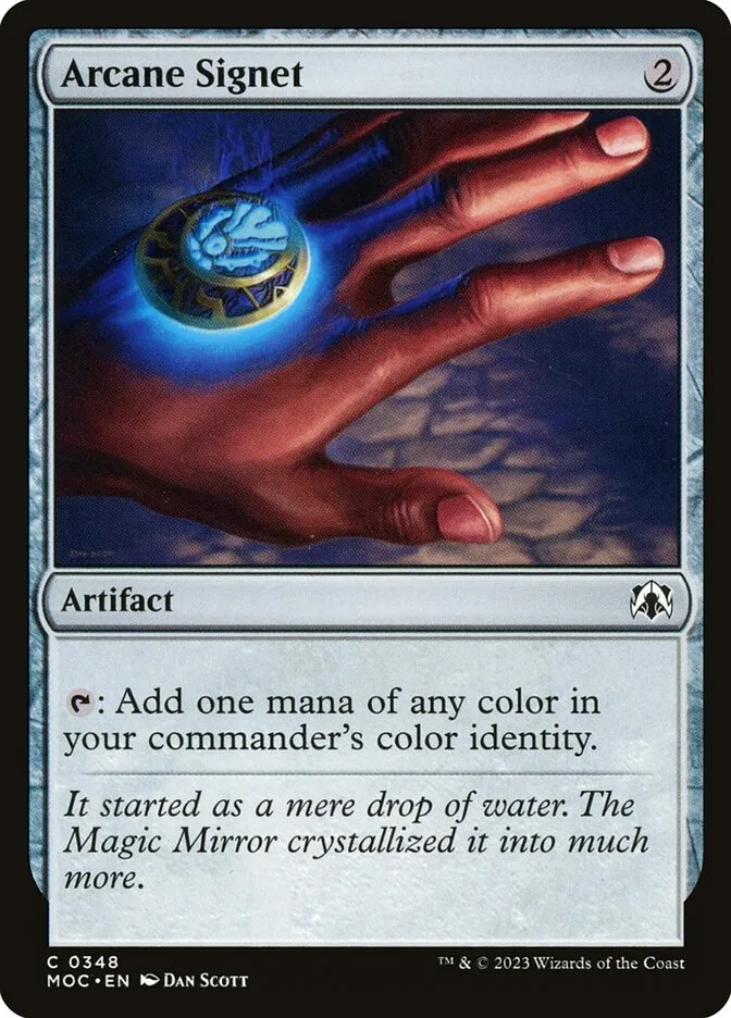 2023 March of the Machine Commander Arcane Signet #348 common card image