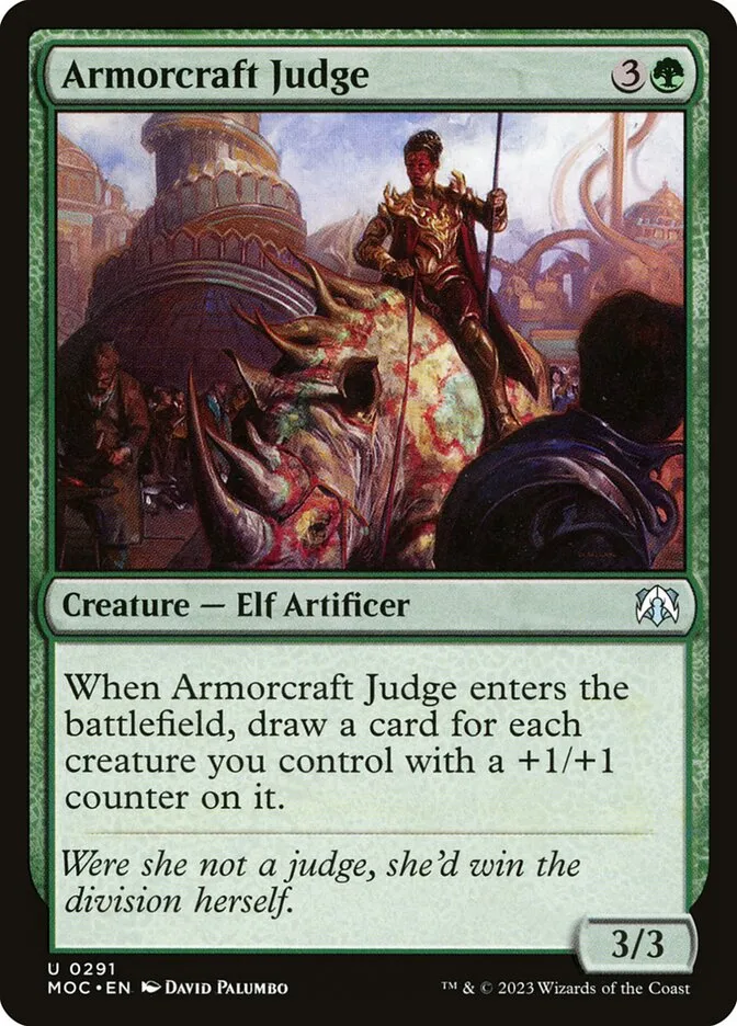 2023 March of the Machine Commander Armorcraft Judge uncommon #291 uncommon card image
