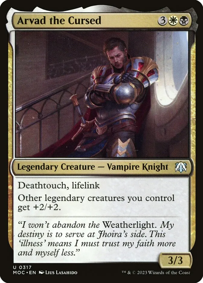 2023 March of the Machine Commander Arvad the Cursed uncommon #317 uncommon card image