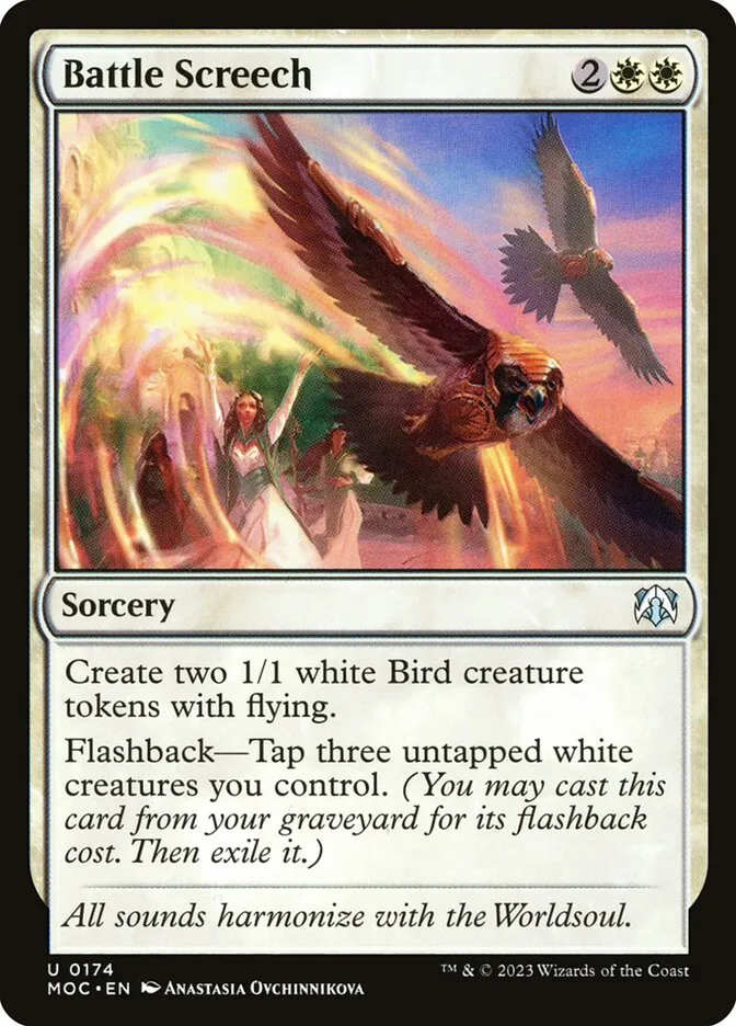 2023 March of the Machine Commander Battle Screech uncommon #174 uncommon card image