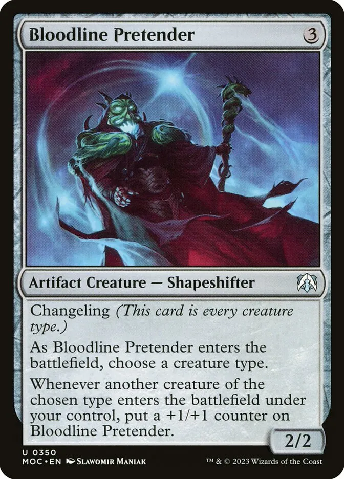 2023 March of the Machine Commander Bloodline Pretender uncommon #350 uncommon card image
