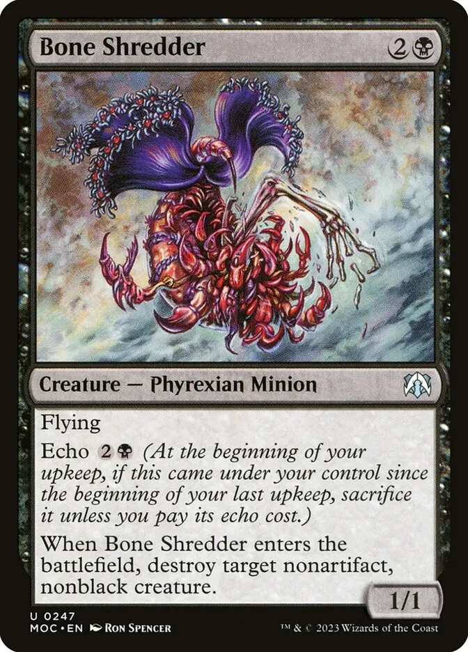 2023 March of the Machine Commander Bone Shredder uncommon #247 uncommon card image