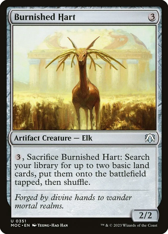 2023 March of the Machine Commander Burnished Hart uncommon #351 uncommon card image