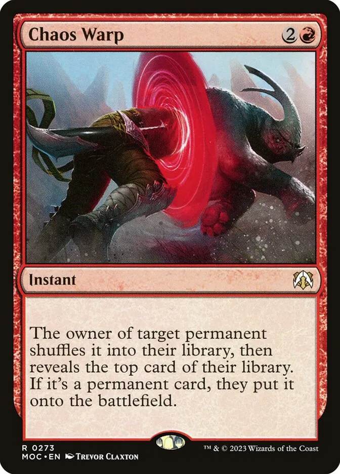 2023 March of the Machine Commander Chaos Warp #273 rare card image