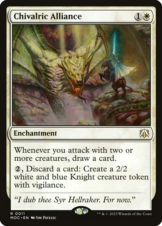 2023 March of the Machine Commander Chivalric Alliance #11 rare card image