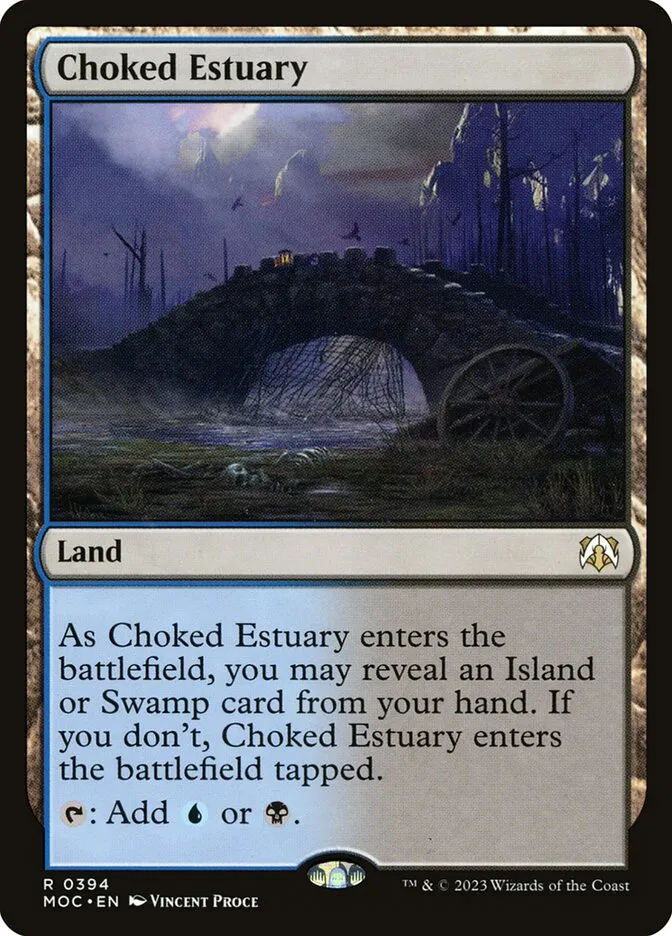 2023 March of the Machine Commander Choked Estuary #394 rare card image