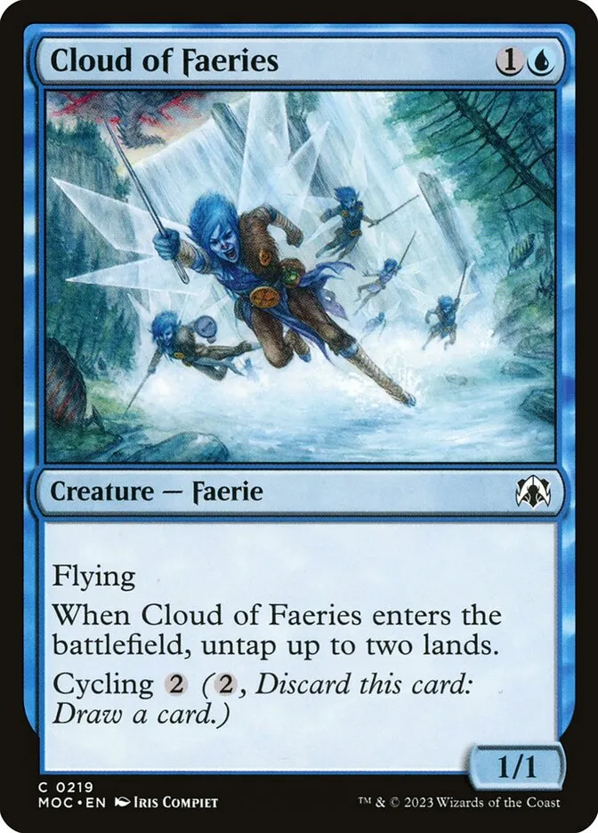 2023 March of the Machine Commander Cloud of Faeries #219 common card image
