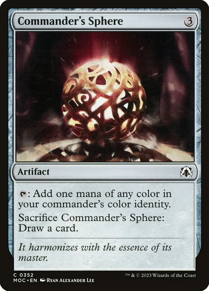 2023 March of the Machine Commander Commander's Sphere common #352 common card image