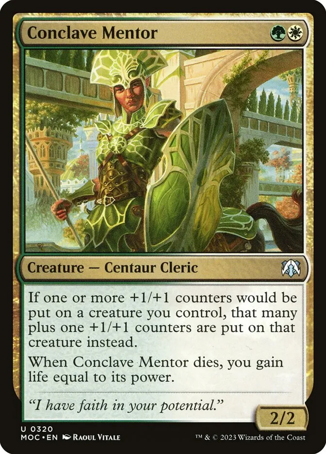 2023 March of the Machine Commander Conclave Mentor uncommon #320 uncommon card image