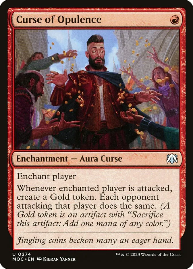 2023 March of the Machine Commander Curse of Opulence uncommon #274 uncommon card image