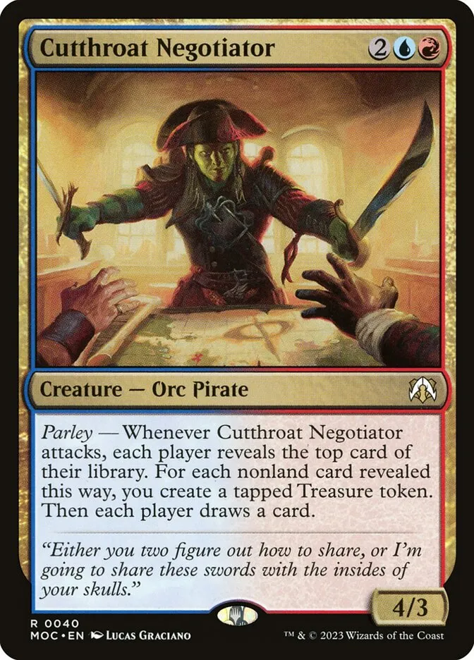2023 March of the Machine Commander Cutthroat Negotiator #40 rare card image