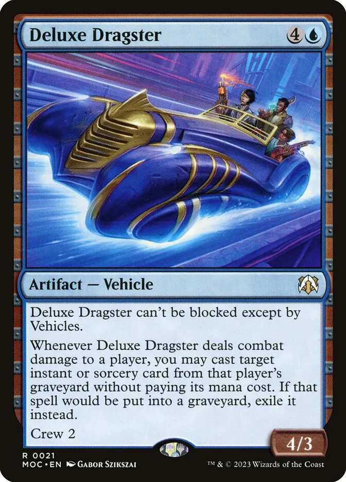 2023 March of the Machine Commander Deluxe Dragster #21 rare card image