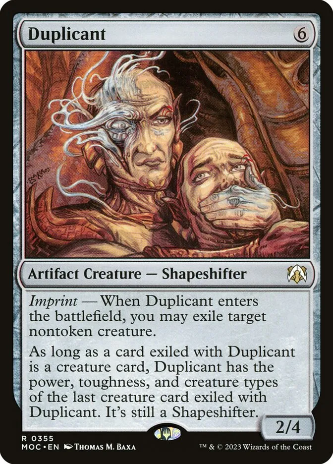 2023 March of the Machine Commander Duplicant #355 rare card image