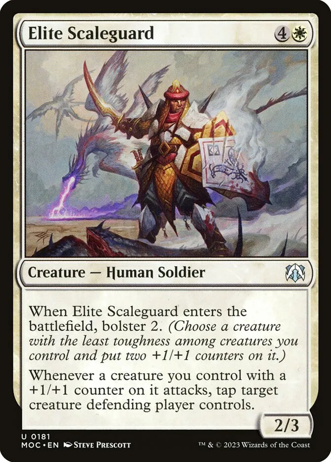 2023 March of the Machine Commander Elite Scaleguard uncommon #181 uncommon card image