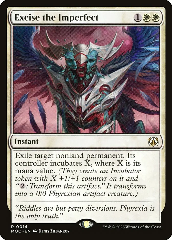 2023 March of the Machine Commander Excise the Imperfect #14 rare card image