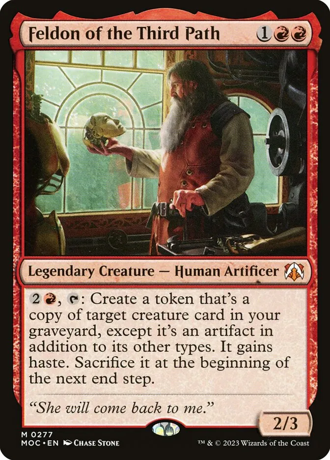 2023 March of the Machine Commander Feldon of the Third Path #277 mythic card image