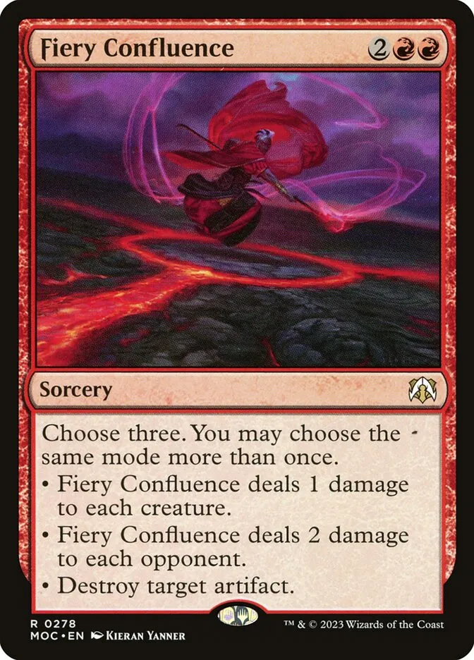 2023 March of the Machine Commander Fiery Confluence #278 rare card image