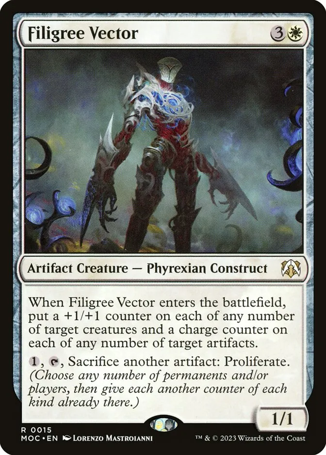 2023 March of the Machine Commander Filigree Vector #15 rare card image