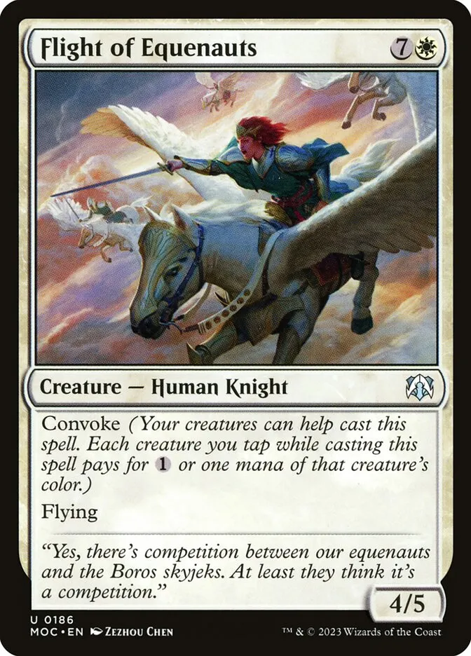 2023 March of the Machine Commander Flight of Equenauts uncommon #186 uncommon card image