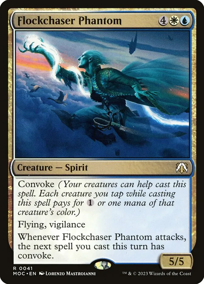 2023 March of the Machine Commander Flockchaser Phantom #41 rare card image