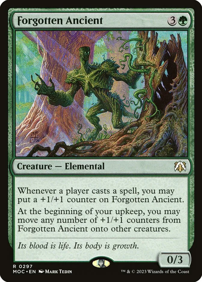 2023 March of the Machine Commander Forgotten Ancient #297 rare card image