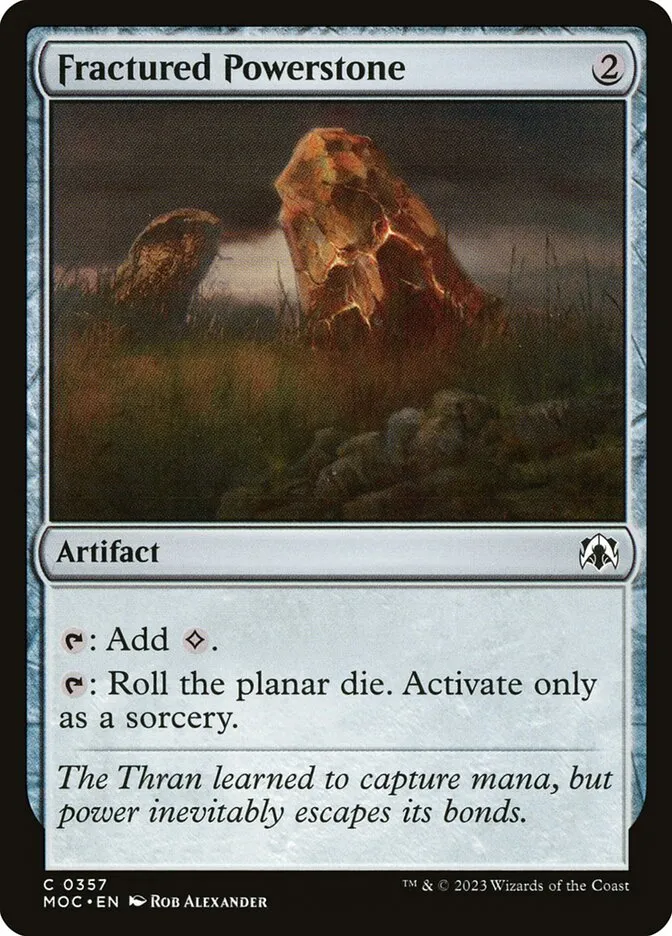 2023 March of the Machine Commander Fractured Powerstone #357 common card image