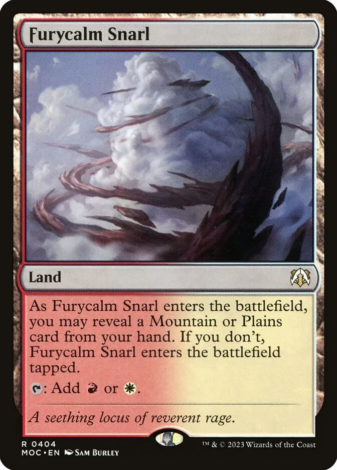 2023 March of the Machine Commander Furycalm Snarl #404 rare card image