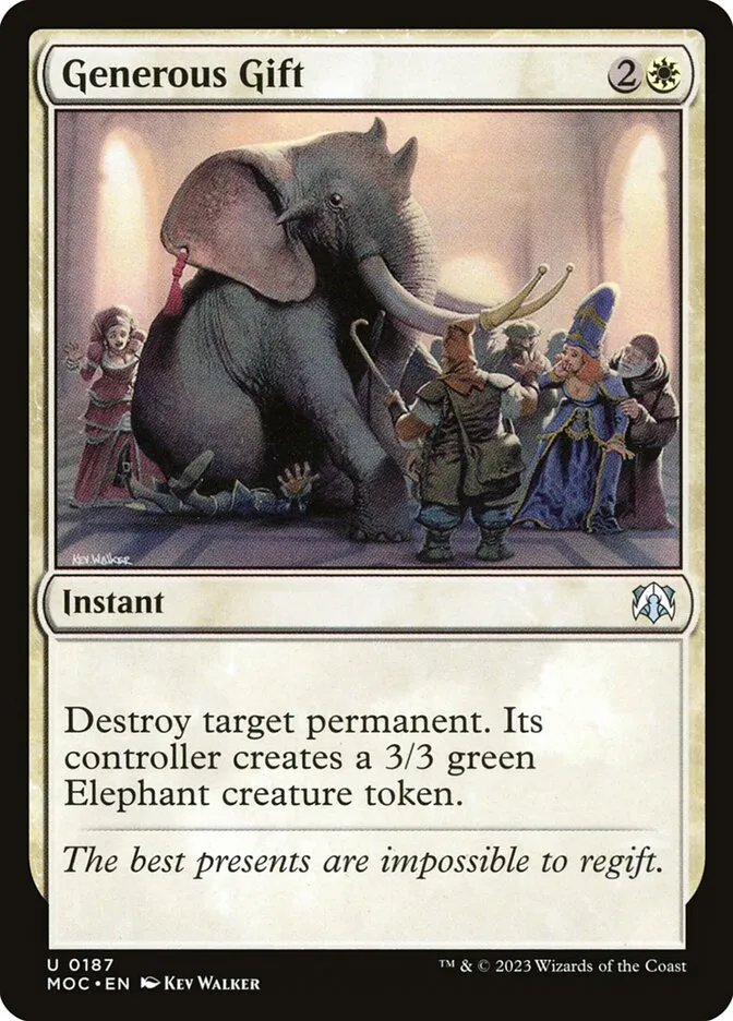 2023 March of the Machine Commander Generous Gift uncommon #187 uncommon card image