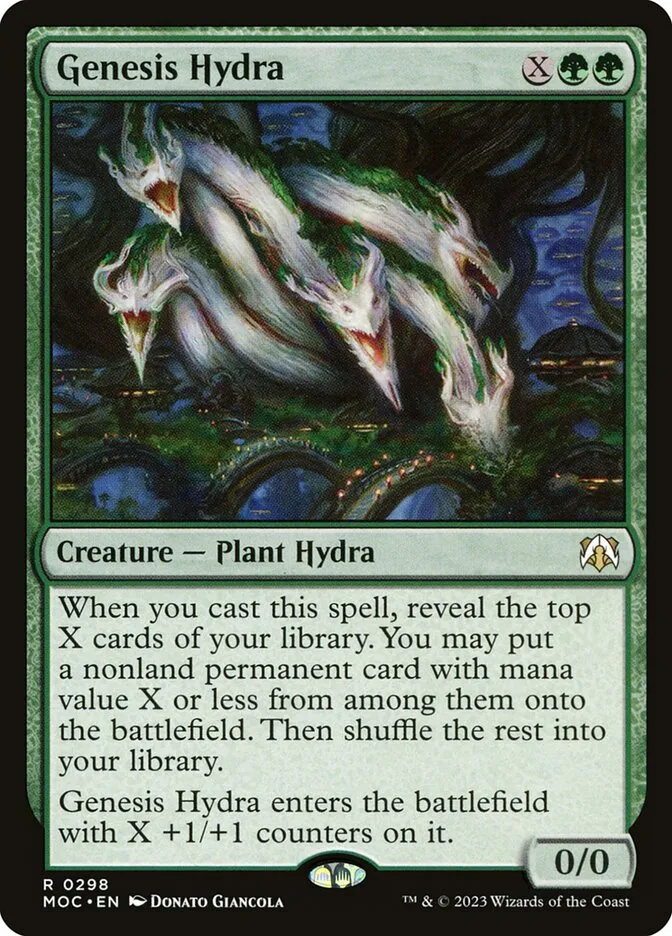 2023 March of the Machine Commander Genesis Hydra #298 rare card image
