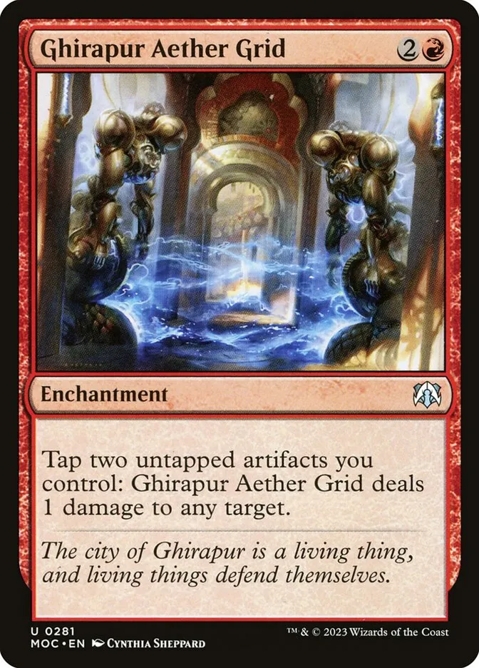 2023 March of the Machine Commander Ghirapur Aether Grid uncommon #281 uncommon card image
