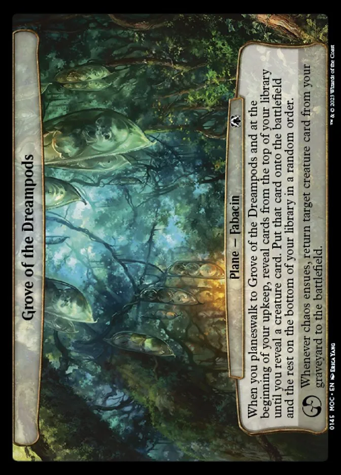 2023 March of the Machine Commander Grove of the Dreampods #145 common card image