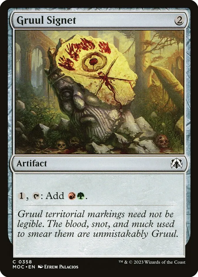 2023 March of the Machine Commander Gruul Signet #358 common card image