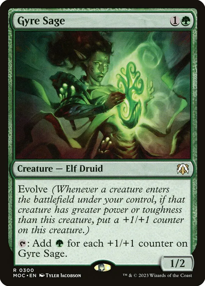2023 March of the Machine Commander Gyre Sage #300 rare card image